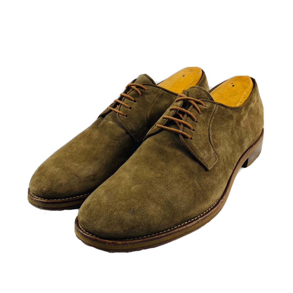 Suit Supply X Antonio Maurizi Light Brown Suede Dress Shoes EU 45 Mens Derby